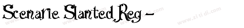 Scenarie Slanted Reg字体转换